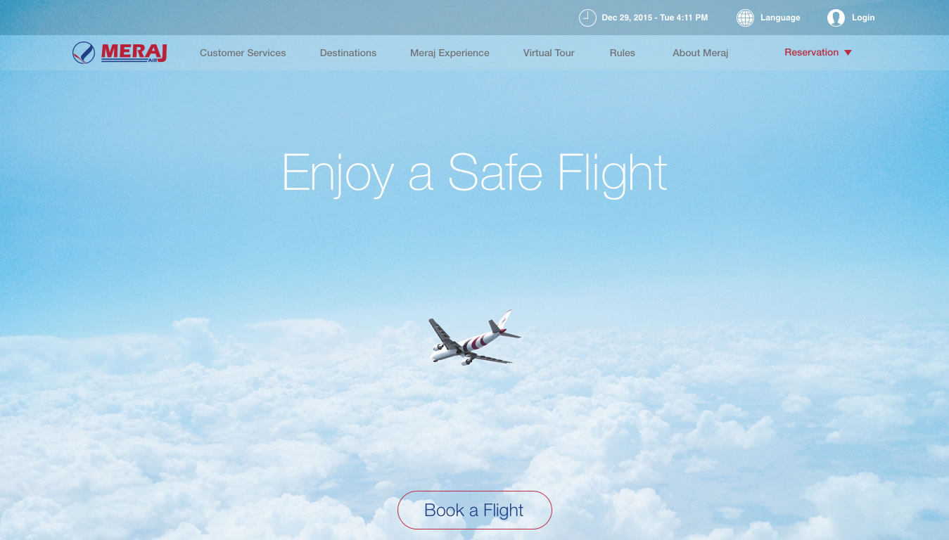 Meraj Airline Official Website